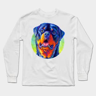 Colorful Rottweiler Dog Long Sleeve T-Shirt